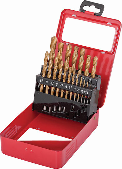 Raider Burghiu de fier titan 1-10mm Set 19 Burghie HSS Titan pentru Metal