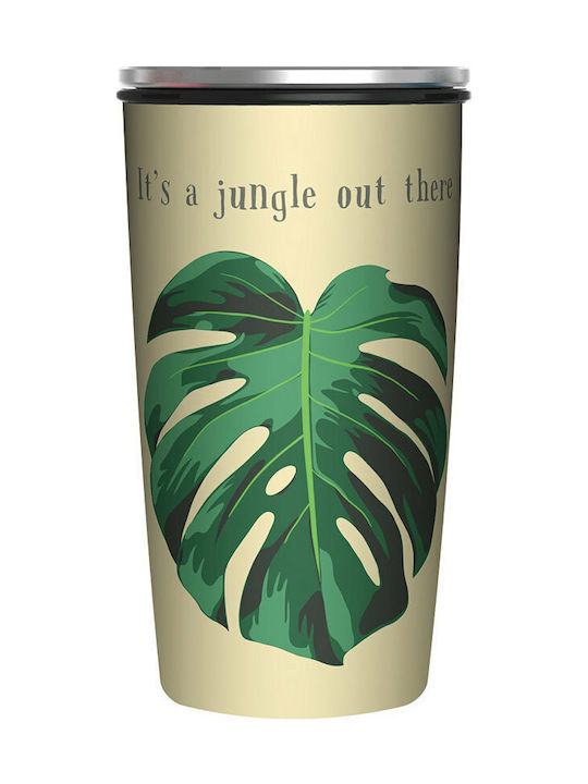 Chic Mic Slidecup Jungle Out There Cană Metalic cu Capac Multicoloră 700ml BCS110 1buc