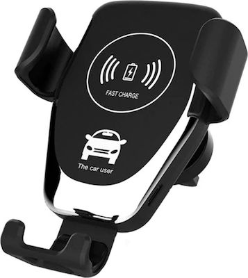 Mobile Phone Holder Car with Adjustable Hooks and Wireless Charging Black