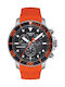 Tissot Seastar 1000 Watch Chronograph Battery with Orange Rubber Strap