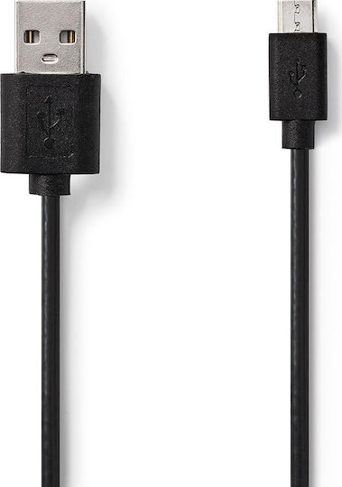 Nedis Regular USB 2.0 to micro USB Cable Μαύρο 2m CCGT60500BK20 1τμχ