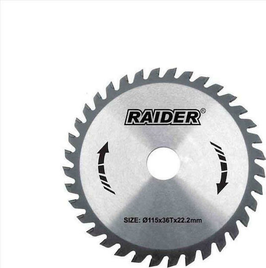 Raider Wood Cutting Disc 115mm Cutting Disc Wood Hole Diameter 115mm 1pcs