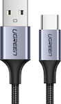 Ugreen Braided USB 2.0 Cable USB-C male - USB-A male Μαύρο 0.25m (60124)