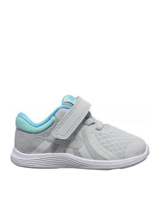 Revolution Revolution 4 TD Kids Sports Shoes Running with Hoop & Loop Closure Pure Platinum / Metallic Silver