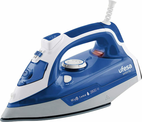 Ufesa UFESA PV3280 Fier de Călcat cu Aburi 2800W cu Talpă Ceramică și Debit Continu de Abur 30g/min