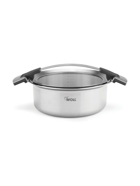 Woll Concept Pro Flacher Edelstahl-Topf 4Es / 24cm
