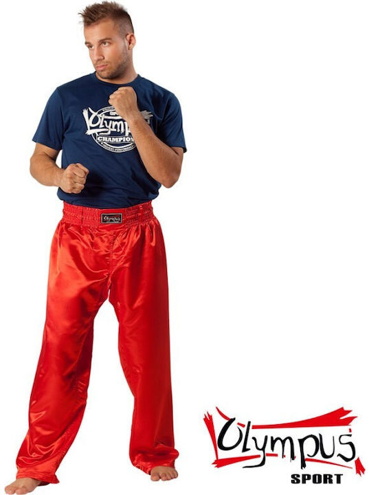 Olympus Sport Standard Kickboxing Pants За възрастни Панталони Кик бокс Червен