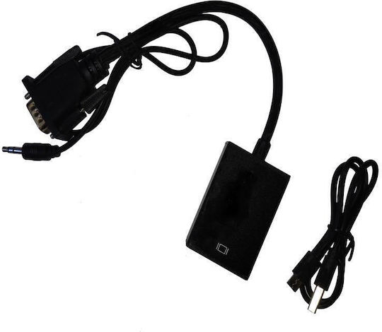 NG Μετατροπέας 3.5mm / VGA male σε HDMI female 1τμχ NG-VGA-HDMI-02
