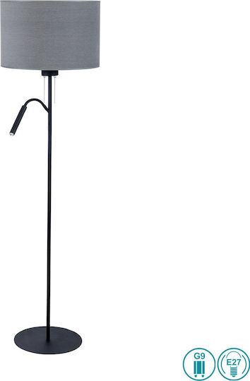 Nowodvorski Hotel Plus Vintage Floor Lamp H168xW47cm. with Socket for Bulb E27 Gray