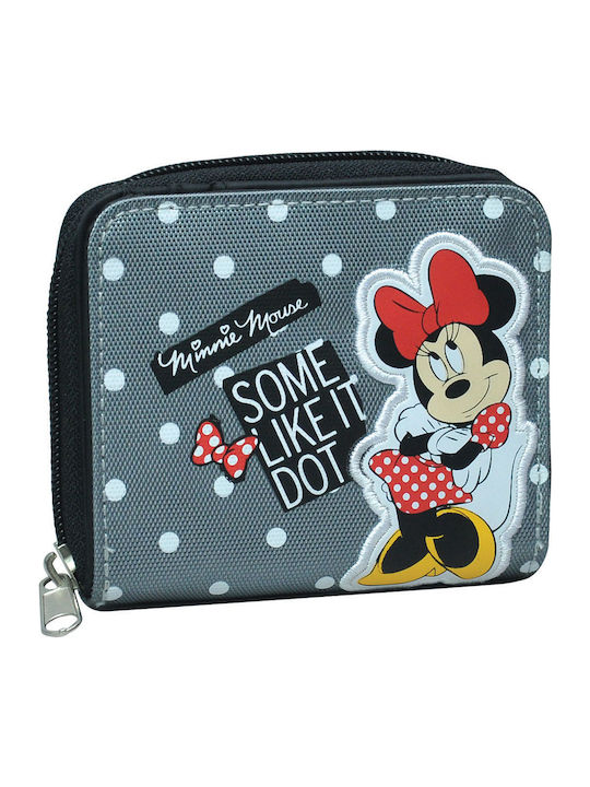 Gim Minnie Детски портфейл с цип Сив