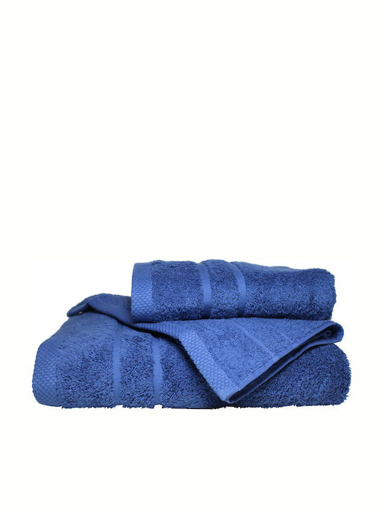 24home.gr Hand Towel Dora 40x60cm Dark Blue Wei...
