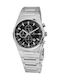 Jacques Lemans Manchester Chrono Damen Uhr mit Silber Metallarmband