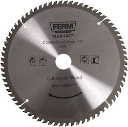 Ferm MSA1027 Cutting Disc Wood 250mm with 72 Teeth 1pcs