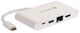 Techly USB-C / USB-A Docking Station mit 4K Ethernet Weiß (IADAP USB31-DOCK1)