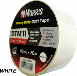 Morris DT11 White Selbstklebend Gewebeband Weiß 48mmx20m 1Stück 39924