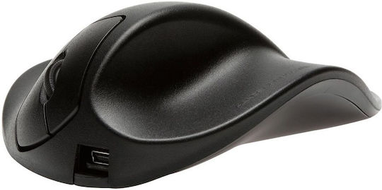 Bakker Elkhuizen HandShoeMouse Righthanded Small USB Wireless Ασύρματο Εργονομικό Ποντίκι Μαύρο