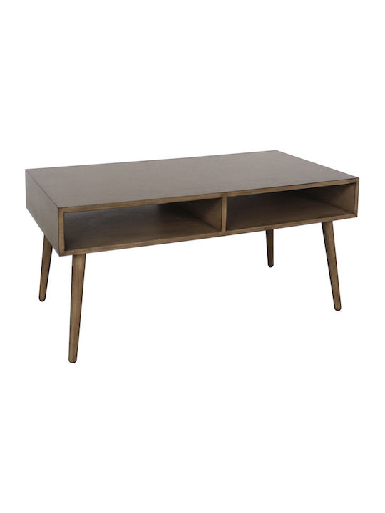 Retro Rectangular Wooden Coffee Table Gray L96xW51xH45cm