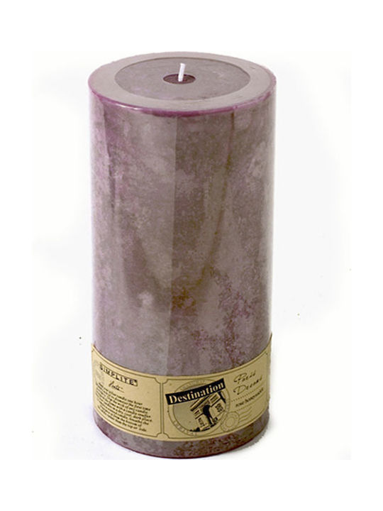 Zaros Scented Candle with Scent Rose Honeysuckle Purple 10x20cm 1pcs