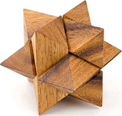 Wooden Construction Logic Puzzle Star Puzzle