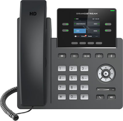 Grandstream GRP2612P Wired IP Phone with 2 Lines Black
