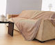 Guy Laroche Cocoon Ruby Three-Seater Sofa Throw Chenille 218x300cm Brown