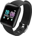 116 Plus Smartwatch with Heart Rate Monitor (Bl...