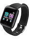 116 Plus Smartwatch with Heart Rate Monitor (Black)