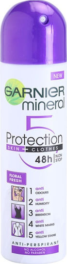 Garnier Минерална Защита5 48ч Нон-стоп Цветно Свежо Дезодорант 48ч в Спрей 150мл