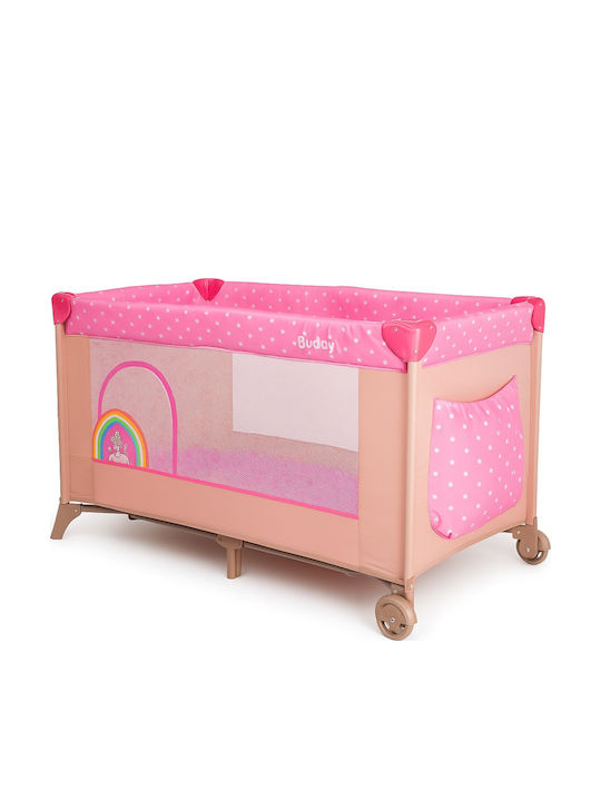 Beboulino Buddy 1 Playpen with Mattress Pink 125x65cm