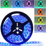 Atman Αδιάβροχη Ταινία LED Τροφοδοσίας 12V RGB Μήκους 5m και 30 LED ανά Μέτρο Τύπου SMD5050