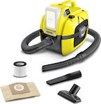 Karcher WD 1 Compact Nass- und Trockensauger Flüssigkeiten / Feststoffe Ohne Ladegerät und Batterie 230W mit Behälter 7Es