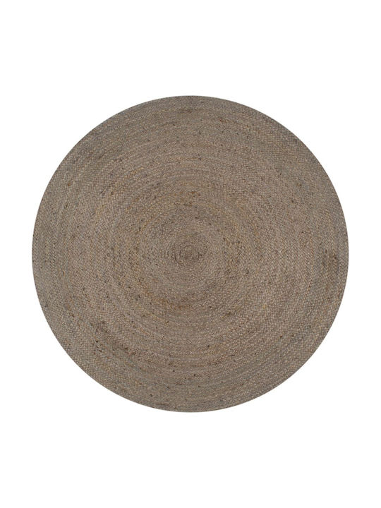 vidaXL Handmade Rug Round Summer Gray