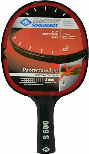 Donic Protection Line 600 Ρακέτα Ping Pong για Παίκτες Μεσαίου Επιπέδου