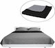 vidaXL Coverlet Single from Polyester Black / Gray 170x210cm