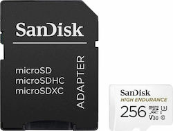 Sandisk High Endurance microSDXC 256GB Class 10 U3 V30 UHS-I with Adapter