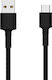 Xiaomi Braided USB 2.0 Cable USB-C male - USB-A male Μαύρο 1m (SJX10ZM)