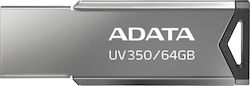 Adata UV350 64GB USB 3.2 Stick Γκρι