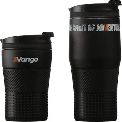 Vango Magma Mug Tall Glass Thermos Plastic Black 380ml with Mouthpiece VAN-659