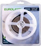 Eurolamp LED Strip Power Supply 12V with Natural White Light Length 3m and 60 LEDs per Meter with Power Supply SMD2835