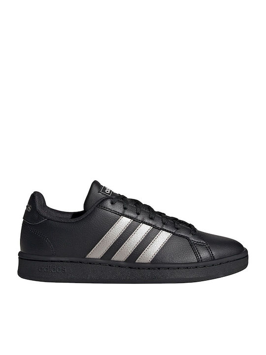 Adidas Grand Court Γυναικεία Sneakers Core Black / Platinum Metallic