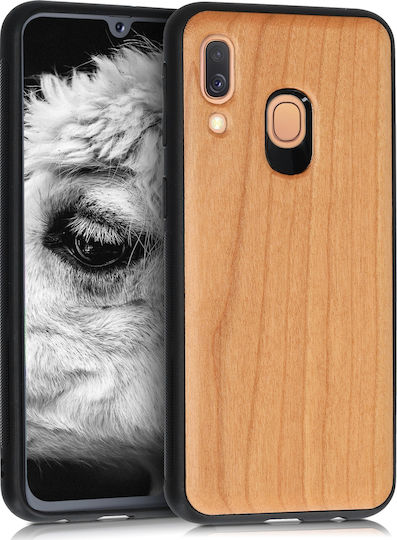 KWmobile Umschlag Rückseite Hölzern Braun (Galaxy A40)