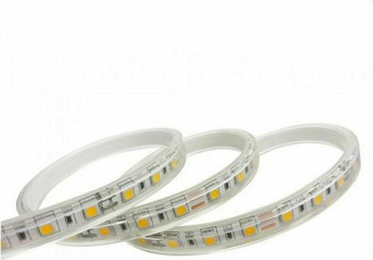V-TAC Rezistent la apă Bandă LED 24V Alb Cald Lumină 5m Tip SMD5050