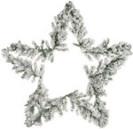 Inart Χριστουγεννιάτικο Διακοσμητικó Επιτραπέζιο Αστέρι Πλαστικό Λευκό 60εκ.