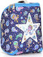 Laken Cosmos School Insulated Shoulder Lunch Bag Blue 18 x 12 x 24cm