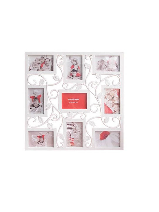 JK Home Decoration Multi Wandmontage 9 Bilder Kunststoff mit Weißem Rahmen