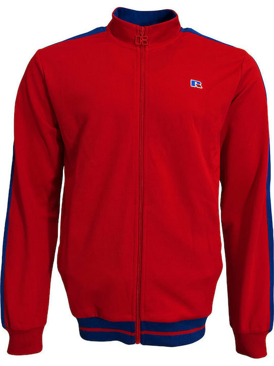 Russell Athletic Herren Sweatshirt Jacke mit Taschen Rot