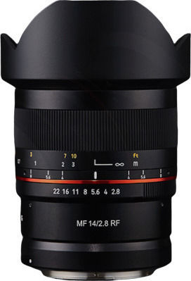 Samyang Crop Φωτογραφικός Φακός MF 14mm /f2.8 RF Wide Angle για Canon RF Mount Μαύρος