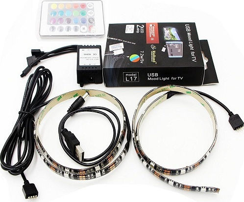 Ledvance Ταινία LED Τηλεόρασης USB 5V RGB Φως 2x50cm Τύπου SMD5050 με Τροφοδοτικό & Τηλεχειριστήριο
