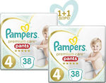 Pampers 1+1 Πάνες Βρακάκι Premium Care No. 4 για 9-15kg 76τμχ