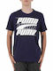 Puma Rebel Men's Short Sleeve T-shirt Navy Blue